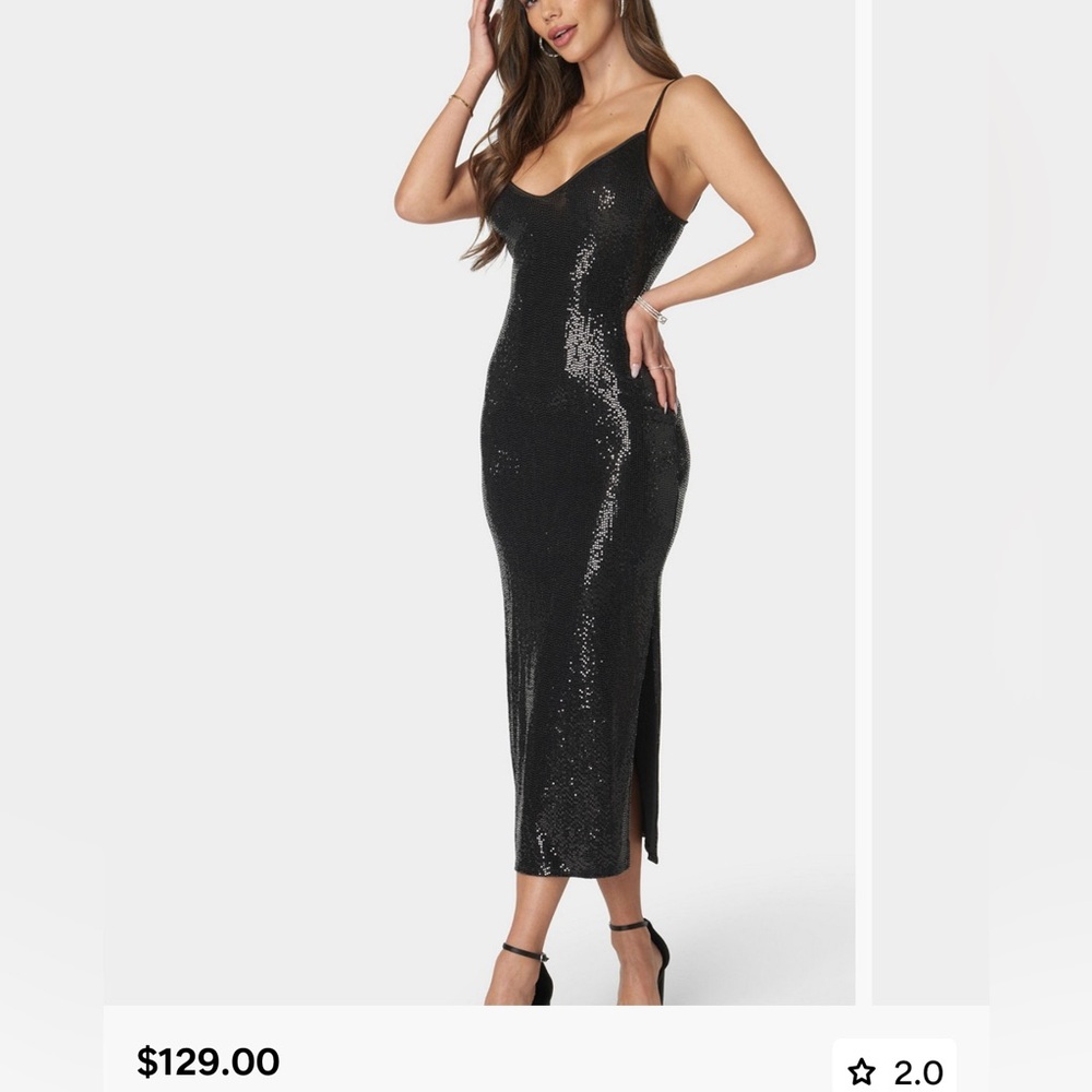 Elegant Black Sequin Dress